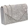 SwankySwans Women's Rachel Clutch Bag, Silver