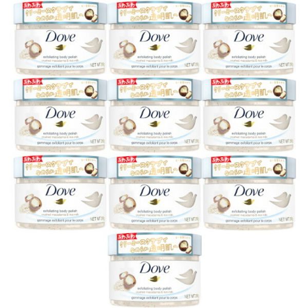 Dove Creamy Scrub Macadamia &amp; Rice Milk 298g 10-pack (4902111771199-10)