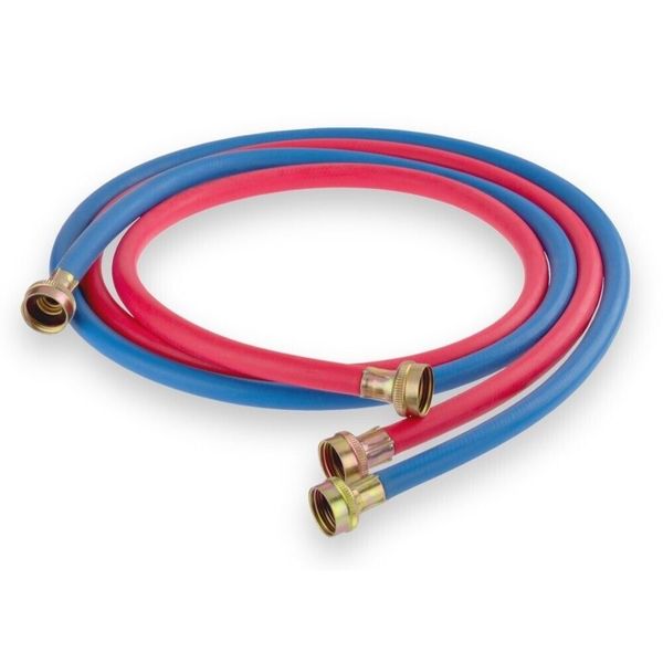 Everflow 60 in. Washing Machine Hot/Cold Hose Durable Rubber Kit(1 Red & 1 Blue)