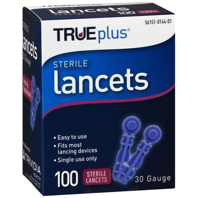 TRUEplus Sterile Lancets 30 Gauge 100 Count -