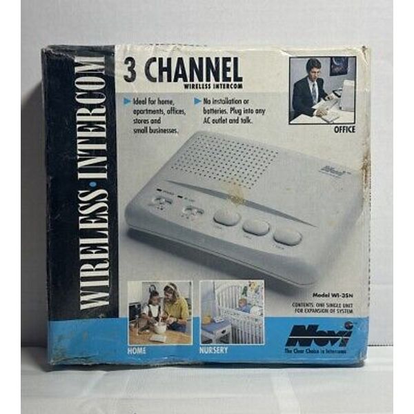 Novi 3 Channel Wireless Home Nursery Office Intercom System WI-3SN NIB