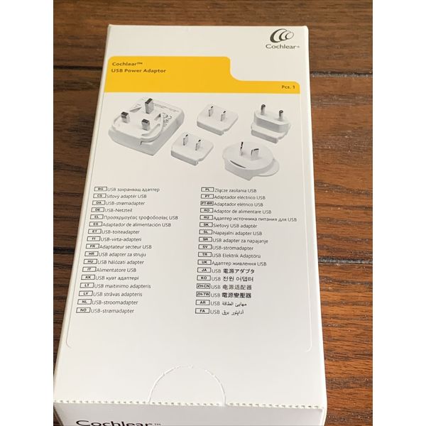 Cochlear USB Power Adapter CP1150 P1533531 - NEW 2021 - UNOPENED - White