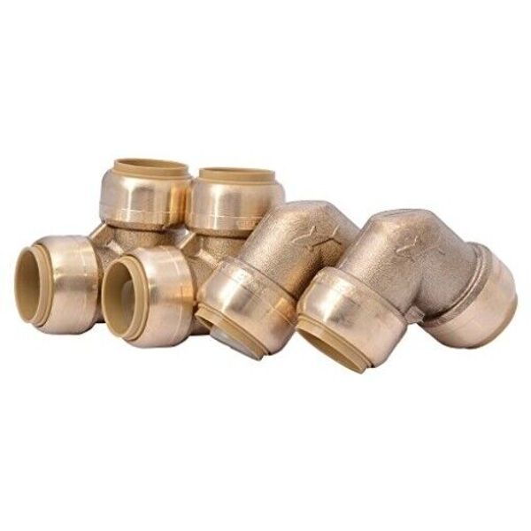 SharkBite 3/4-Inch 90-Degree Elbow, Push-to-Connect, PEX, Copper, CPVC, 4 Count