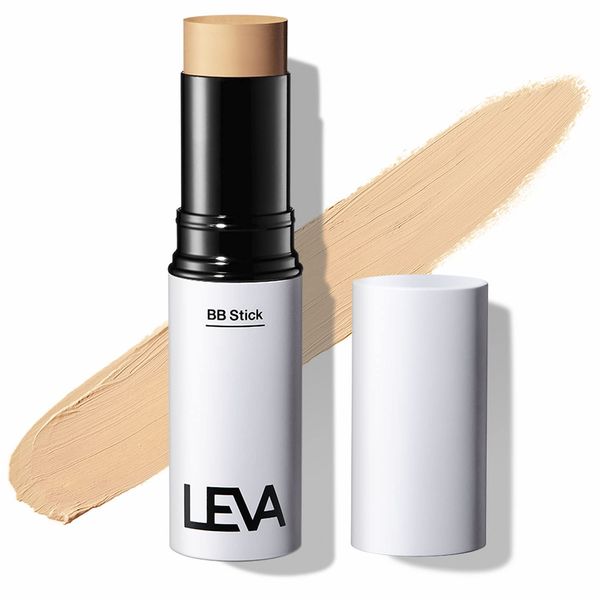 LEVA SPF47 PA++++++++ BB Stick, Men's BB Stick, Easy to Apply, Just Apply Directly, Skin Trouble Cover, No Barrel, BB Cream, Easy Stick Type, For Beginners (Acne Scars, Beard, Pores, Skin Color), Remote Meetings, Job Hunting, Grooming, Removes with Facial