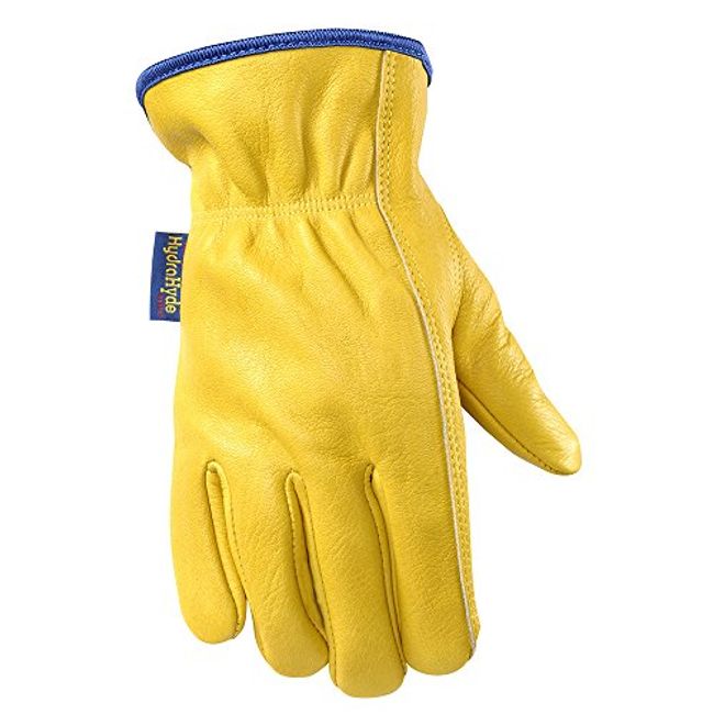 Wells Lamont Men's Cowhide Leather Work Gloves, Adjustable Wrist, Puncture  and Cut Resistant