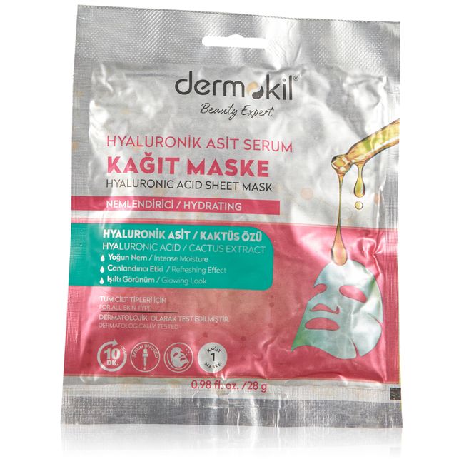 DERMOKİL Hyaluronik Asit Serum Kağıt Maske 23 gr