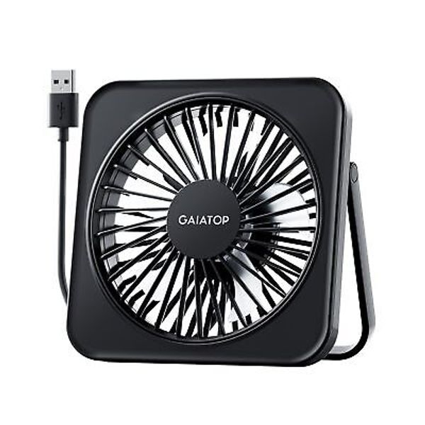 Gaiatop USB Desk Fan, 5 Inch Personal Fan Small Portable Table Fan with 180° ...