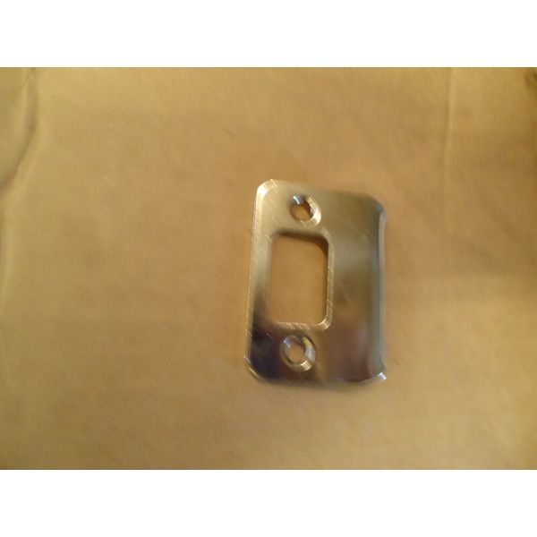 CHROME DEADBOLT DOOR STRIKE PLATE