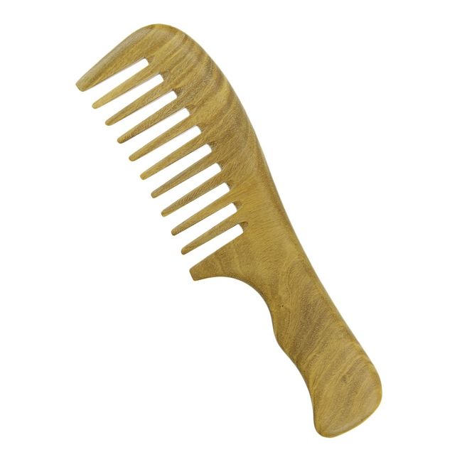 YNICESHOP Comb, Rough Teeth, Wooden Comb, Anti-Static, Albanum Comb, Greenwood Comb, Curl, Hair Goods, Unisex, Gift