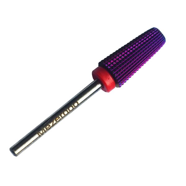 5 in 1 Purple Nail Drill Bit Nail Off Gel Nail Off Nail Bit Carbide Drill Bit High Speed Nail Tool for Cutting and Polishing