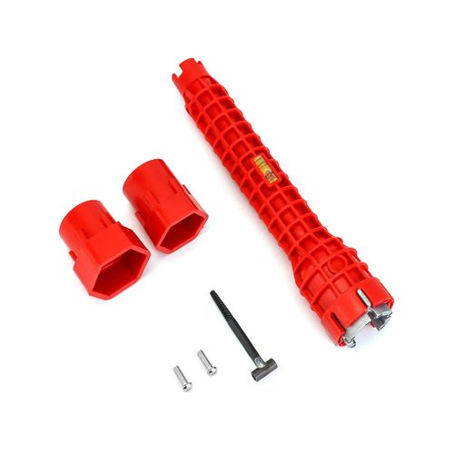 QWORK® Double Ended Plumbing Wrench Tap Tool Sink Key Plumbing Tools Toilet Key for Toilet Taps Kitchen Bathroom