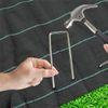 Garden Stakes Ground Anchor Pegs Galvanized Gardening Staples Pins Spikes for Landscape Securing Lawn Farm Weed Barrier Grass Fabric Netting 25 PCS