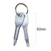 HappyHome Screwdriver Keychains, Phillips and Negative 2-Pack Portable Keychain with Key Ring Screwdriver (Silver)