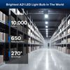 10,000LM LED Light Bulbs Daylight Energy Saving 65W=650W 5000K Daylight 2 Pack