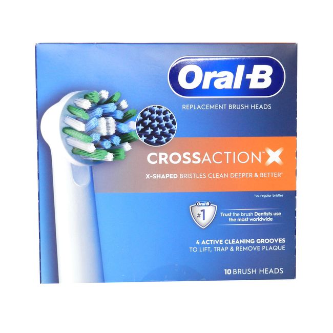 Oral-B Cross Action Replacement Brush Heads 10 Count