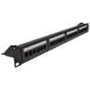 kenable Cat6 Gigabit 19 Inch Rack Mountable Patch Panel 24 Port 1U & Back Bar