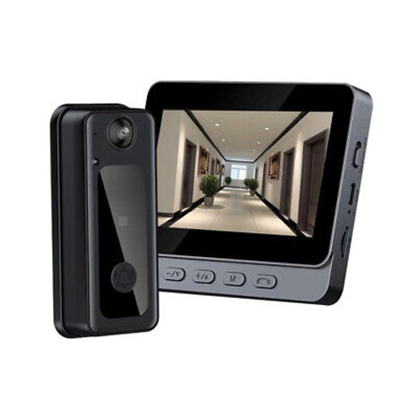 4.3" IPS Screen 2.4GHz Wireless Visual Intercom Doorbell BT for Villa Home T4G2