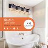 Modern 4-Lights Crystal Wall Sconces Bathroom Vanity Wall Lamp Over Mirror