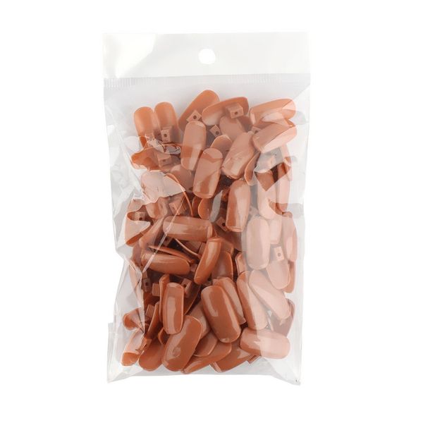 Teamtop 2x100 Pcs Replacement Refill Nails Tips for Flexible Nail Training Hand