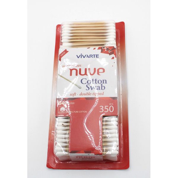 Vivarte Nuve Cotton Swabs Double tipped 350 Pieces 100% Cotton