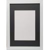White Frame Black Mount, 12X10" for 10X7" Picture