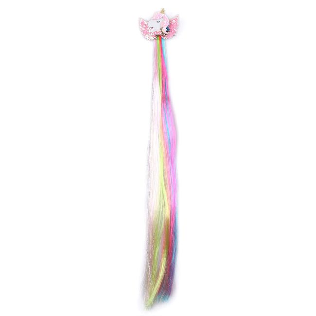 QHP Hair-Extension für Pferdeschweif Einhorn Lovely Rainbow