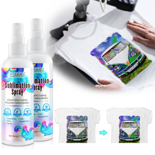 Sublimation Coating Spray 2 x 100ml for Fabric and Mugs