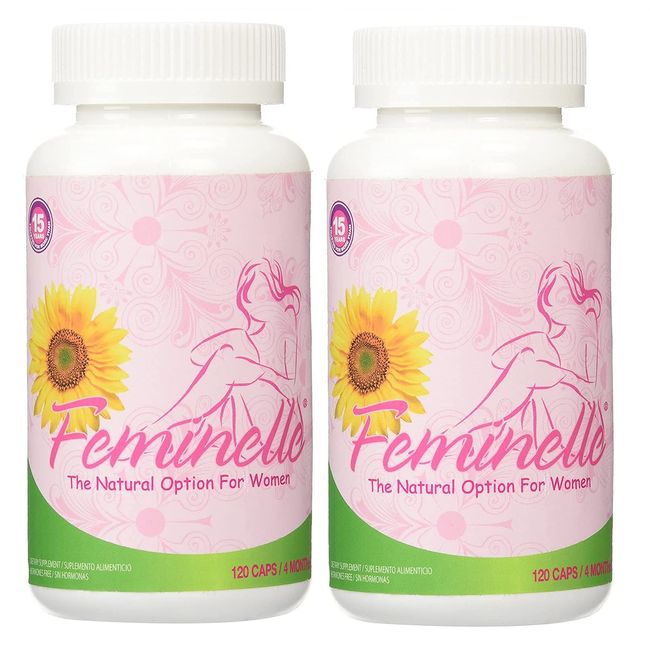 2 BOTTLES 240 CAPSULES FEMINELLE LAURA FLORES MENOPAUSIA