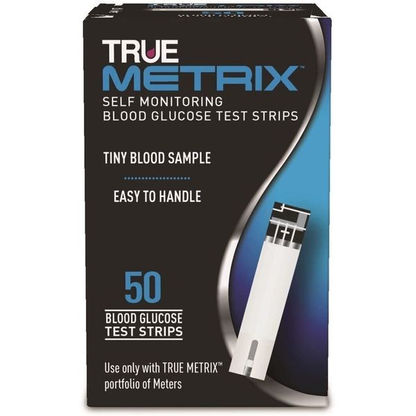 True Metrix Self Monitoring Blood Glucose Test Strips 0.5 microliter, 50 ct