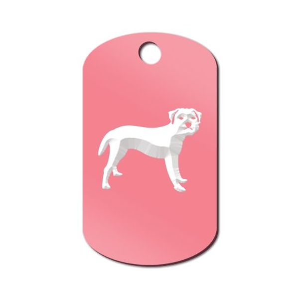 Mister Petlife Border Terrier Engraved Keychain/GI Tag Pink