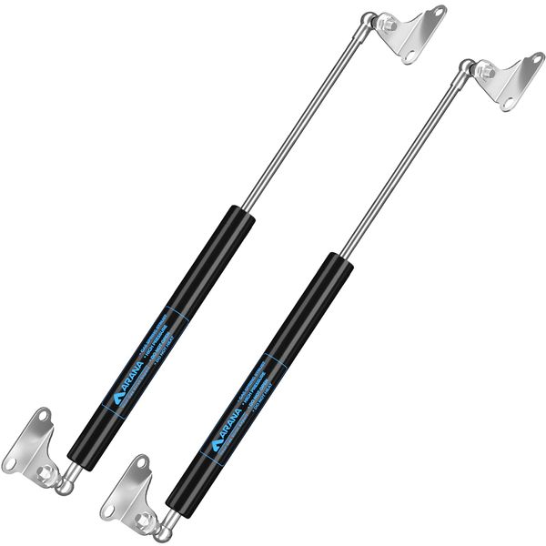 15 inch Gas Struts 22.5lb/100N Gas Prop Spring Shock with L Mounts for Light Duty Cabinet Door Lid Tool Toy Storage Box Truck Cap Topper Camper Window Lift Supports (Support Weight 17-25lbs)