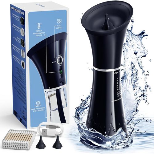 Upgraded Clearer Safe Ear Cleaner with Smart Water Temperature Sensor Black