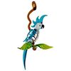 Hanging Bird Cockatoo on Branch (Transparent/Light Blue)