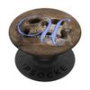 U Blue Skull Skeleton Dead Horror Initial Monogram Letter PopSockets Swappable PopGrip
