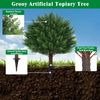 Artificial Cypress Topiary Tree with Ground Spike, Set of 2 Artificial Shrub ...