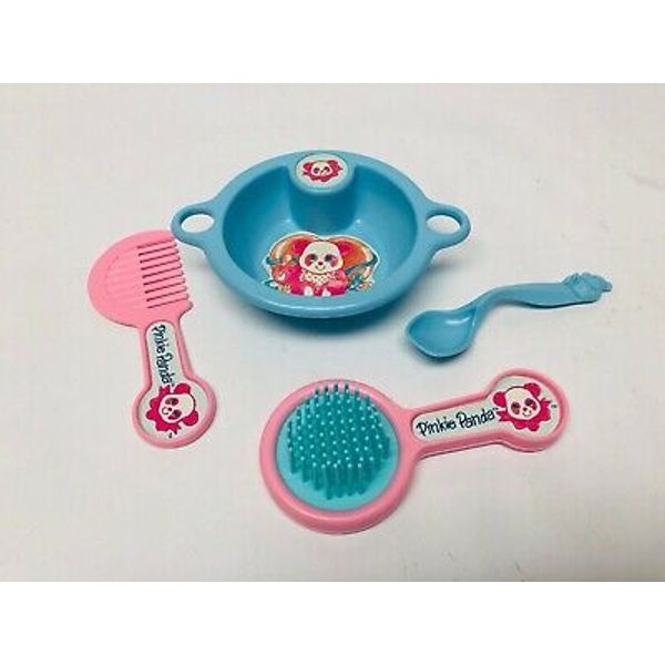 Pinkie Panda Set Shillman Toys Feeding Bowl Spoon, Brush Comb Baby care BIN 12