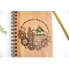 Mountains Personalized Wood Journal - Bamboo, Alder, Birch Options