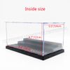 US Perspex 25cm L for Minifigures Acrylic Display Box Case Plastic Black Block