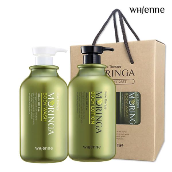 [Vienne] Moringa Protein Large Capacity Body Wash + Body Lotion Gift Set Total 2000ml