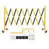 Metal Expandable Barricade, 11FT Folding Security Gate,Retractable Driveway Gate
