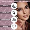 Individual Lashes QUEWEL DIY Cluster Lashes Individual Eyelashes C Curl Eyelashes Individual Volume False Eyelashes Soft & Light Segmented Eyelashes For Makeup Home Use(Honey01-C-MIX8-16mm)