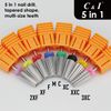C&I 5 in 1 Multi-function Tapered Shape Nail Drill, Professional Drill Bit for Nail Manicure Machine (Double Fine XXF)