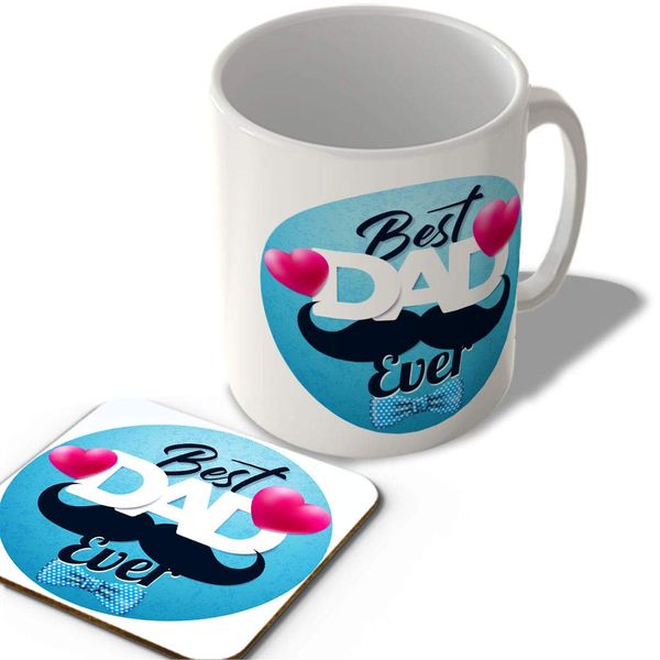 McMug - Best Dad Ever - Mug and Coaster Set, Ceramic, 11fl.oz.