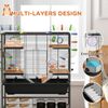 Large Hamster Cage Rat Cage on Wheels w/ Storage Shelf, Tubes