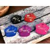 Personalized Aluminum dog Paw tags engraved