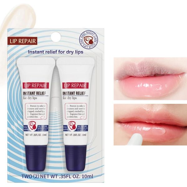 2PCS Lip Repair Ointment,Lip Balm Set,Lip Repair Cream for Dry Cracked Lips,Long Lasting Moisturising Hydrating Lip Care Lip Treatment,Lip Tube Moisturizer Intensive Lip Repair