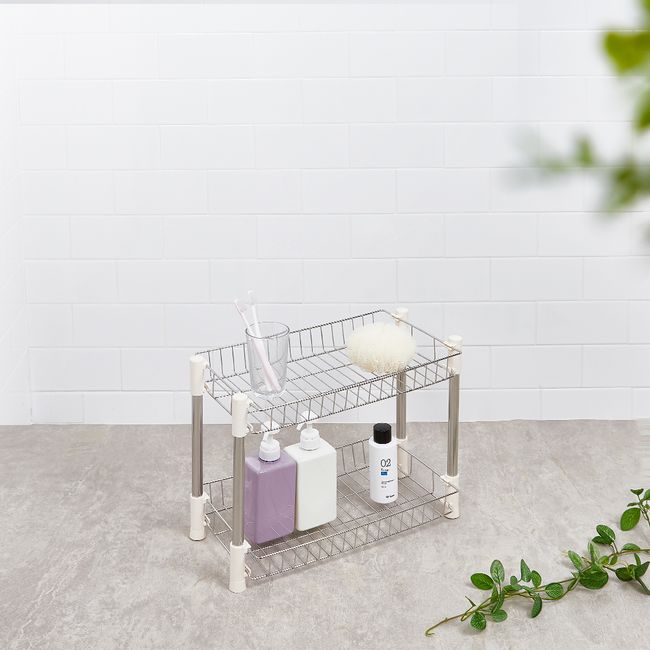 Halmade bathroom square mini shelf 2 tiers