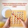 10-Pack Stitched Reusable Shutter Slide Bingo Cards with Shutter Clear Slider