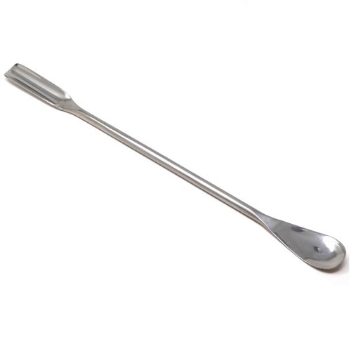 A2Z - Makeup Spatula Tool - Professional Beauty Stainless Steel Cosmetics Mixer Long Metal Spatula Depotting, Scraping, Mixing Makeup & Skincare Tools - For Makeup Artists (SCOOP & SPOON)