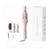 Automatic Hair Curling Iron Set with Multiple Attachments, Pink, 4-in-1 Styling Tool